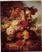 Floral, beautiful classical still life of flowers.104
